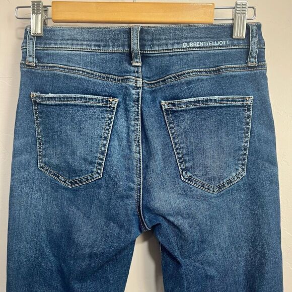 Current Elliott Jeans Womens 26 Skinny Stiletto Mid Rise Distressed Knee Stretch - Picture 5 of 6